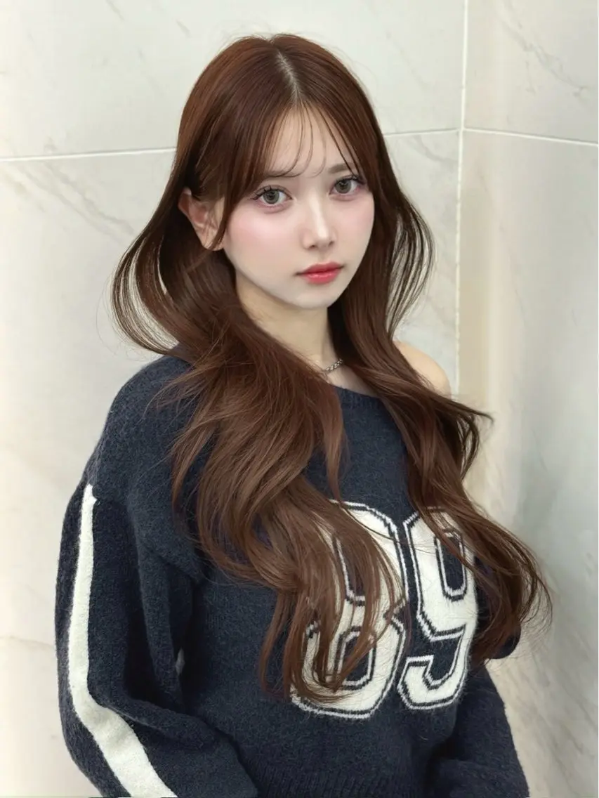 【新規限定】18900→8900円｜韓国風レイヤー＋顔周りカット＋透明感カラー＋トリートメント♪の写真