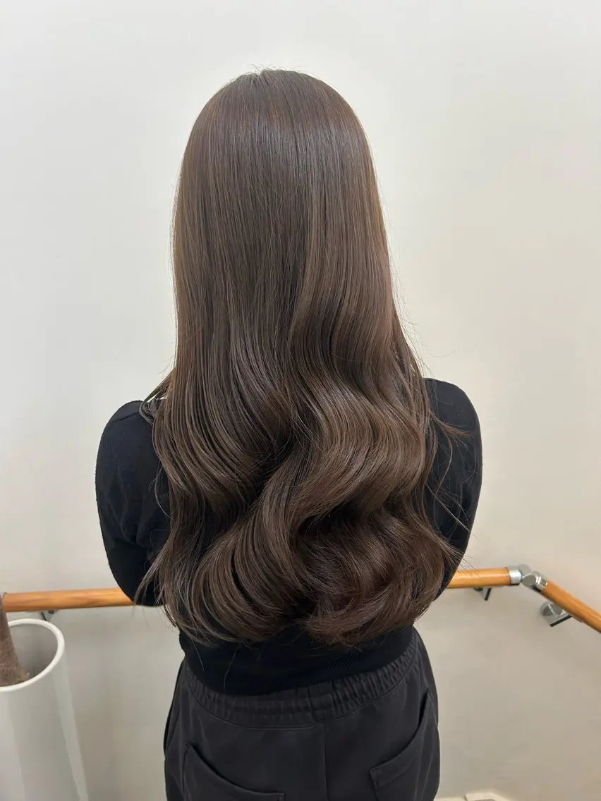 ロング カラー 透明感カラー ヘアカラー トリートメント 透明感カラー/ ベージュ/ソラ🥜のヘアスタイル