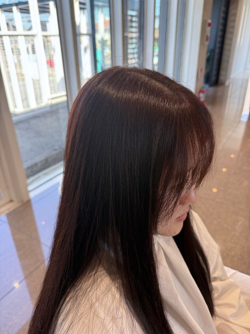 ロング カラー ブラウンカラー ピンクカラー ピンクブラウン ヘアカラー トリートメント Mika/岡崎市 /メンズカットパーマのヘアスタイル
