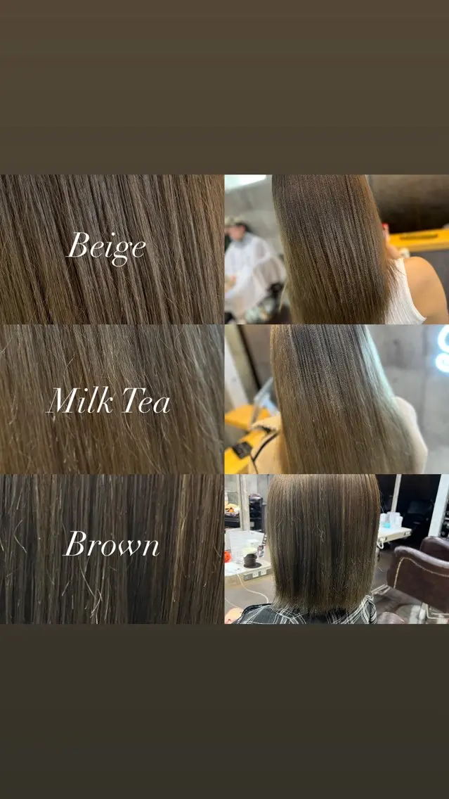ミディアム カラー ヘアアレンジ シールエクステ ミディアムパーマ バレイヤージュ ダブルカラー グラデーションカラー ミルクティーハイトー ン💖Mikaのヘアスタイル