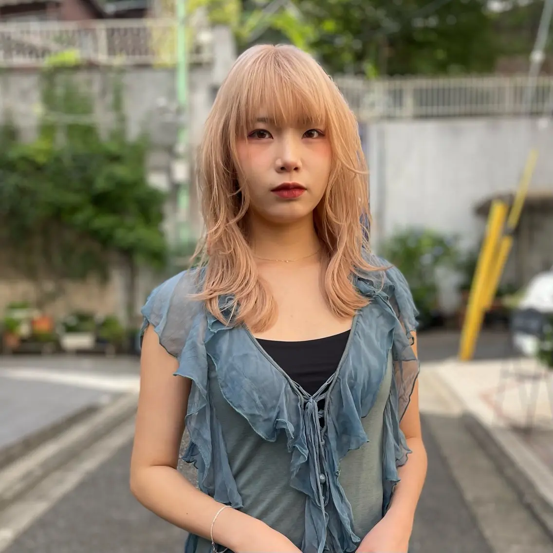 セミロング カラー カット ヘアカラー トリートメント ウルフレイヤー エクステ/kokiのヘアスタイル