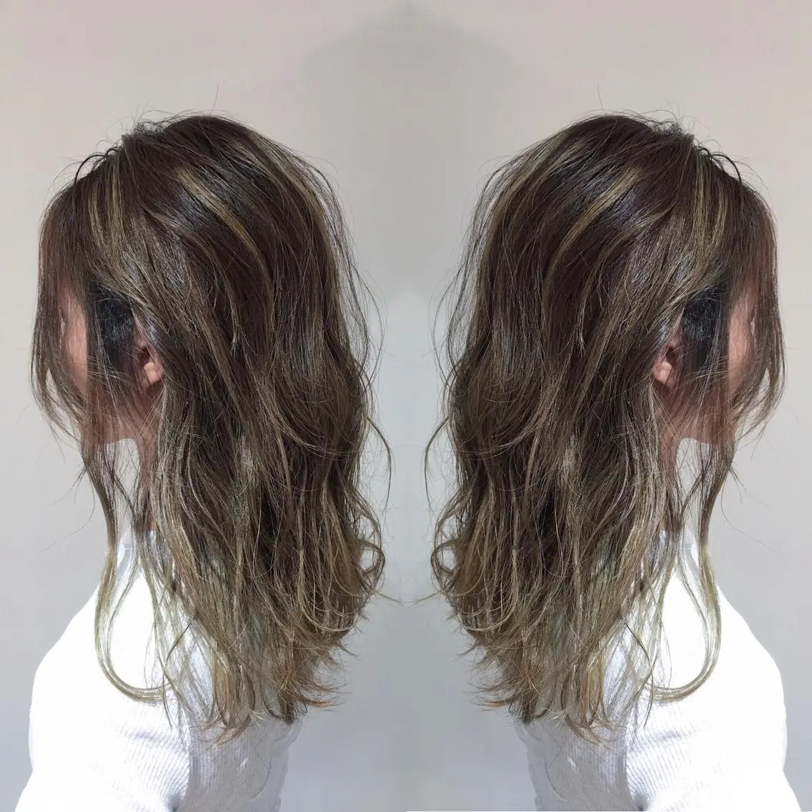 ロング カラー 中間 将人のヘアスタイル