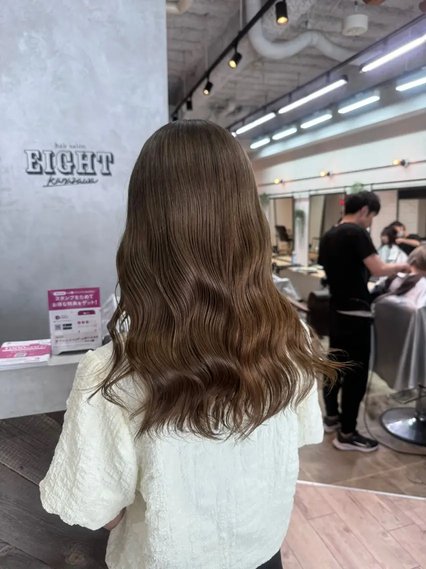 セミロング カラー ブラウンカラー 透明感カラー カット ヘアカラー トリートメント 多河 遥のヘアスタイル