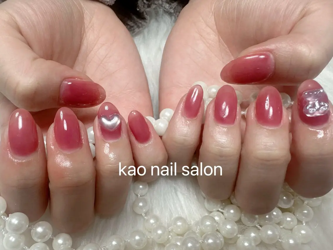 ネイル kao nail マグネット/長さだしのネイルデザイン