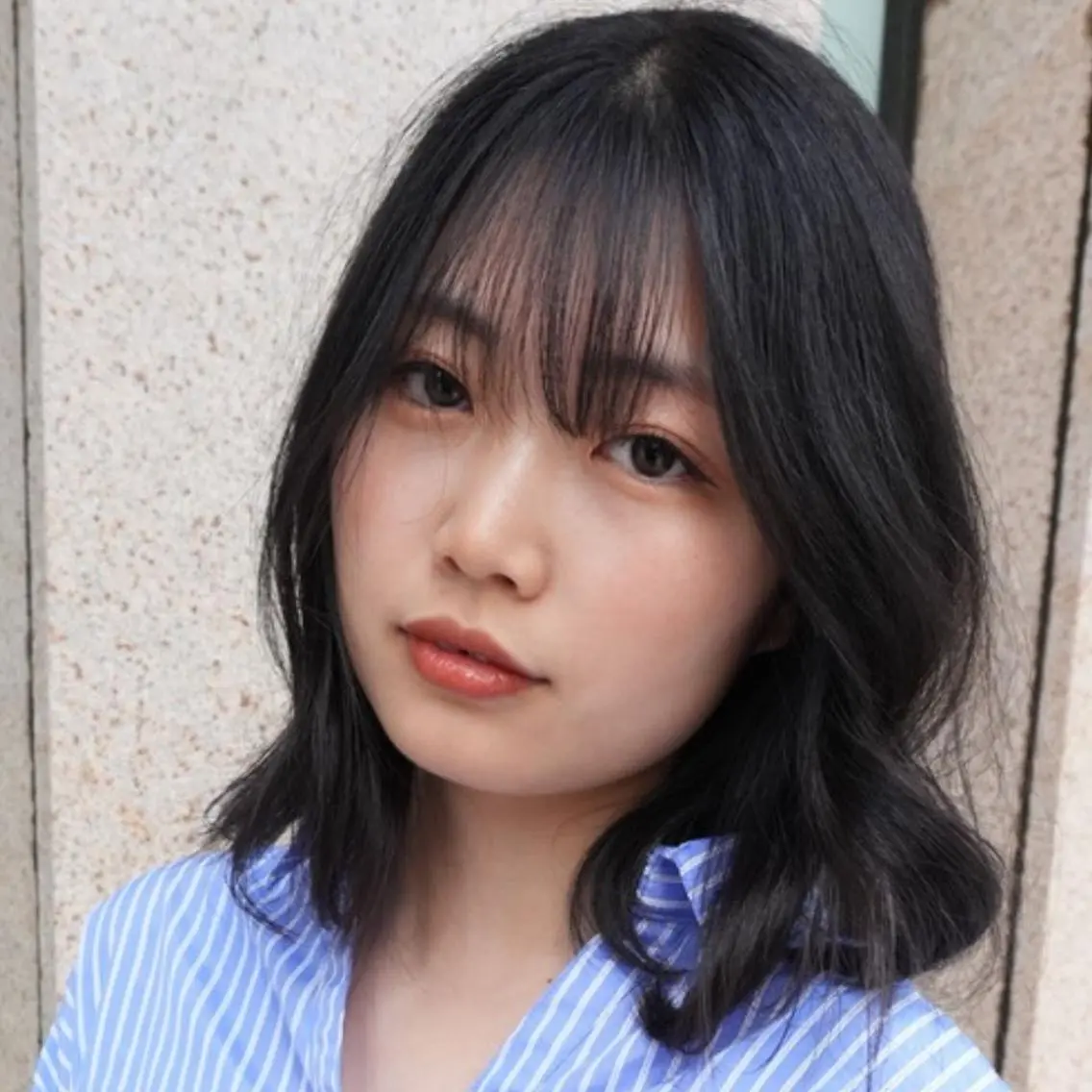 セミロング パーマ シースルーバング 小顔カット ニュアンスパーマ ❇️安達 優心❇️ レイヤー/艶髪特化のヘアスタイル