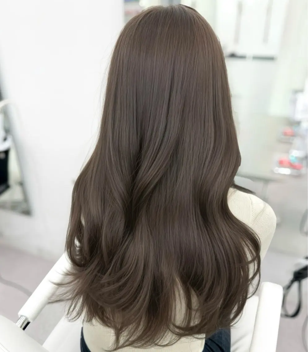 ロング カラー 透明感カラー 韓国風ヘア レイヤーカット 似合わせカット カット ヘアカラー トリートメント 韓国レイヤー× 顔まわり🕊️テルのヘアスタイル