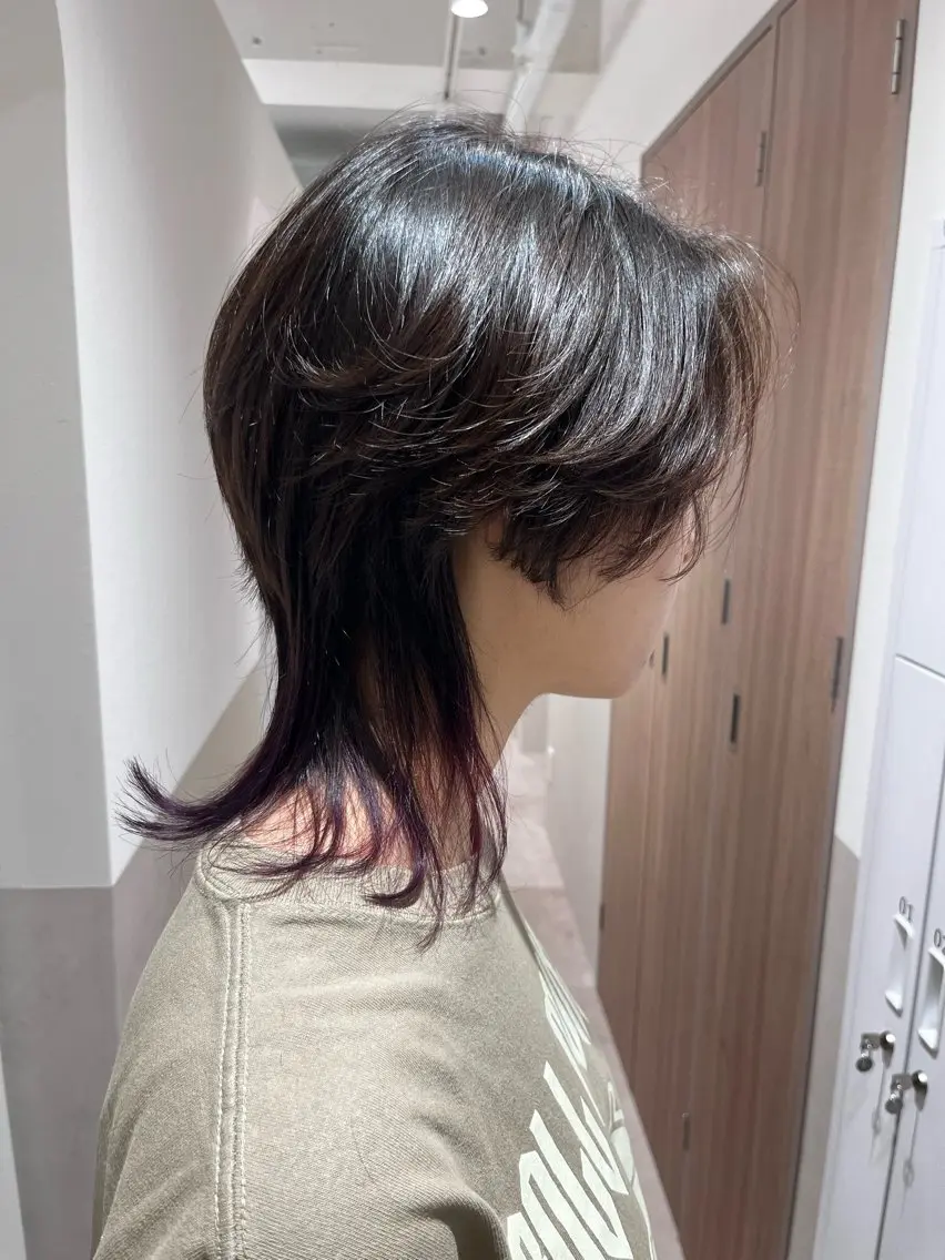 ショート カラー パープルカラー カット ヘアカラー トリートメント 🍀ナガヤマ ヒデアキ🍀のヘアスタイル