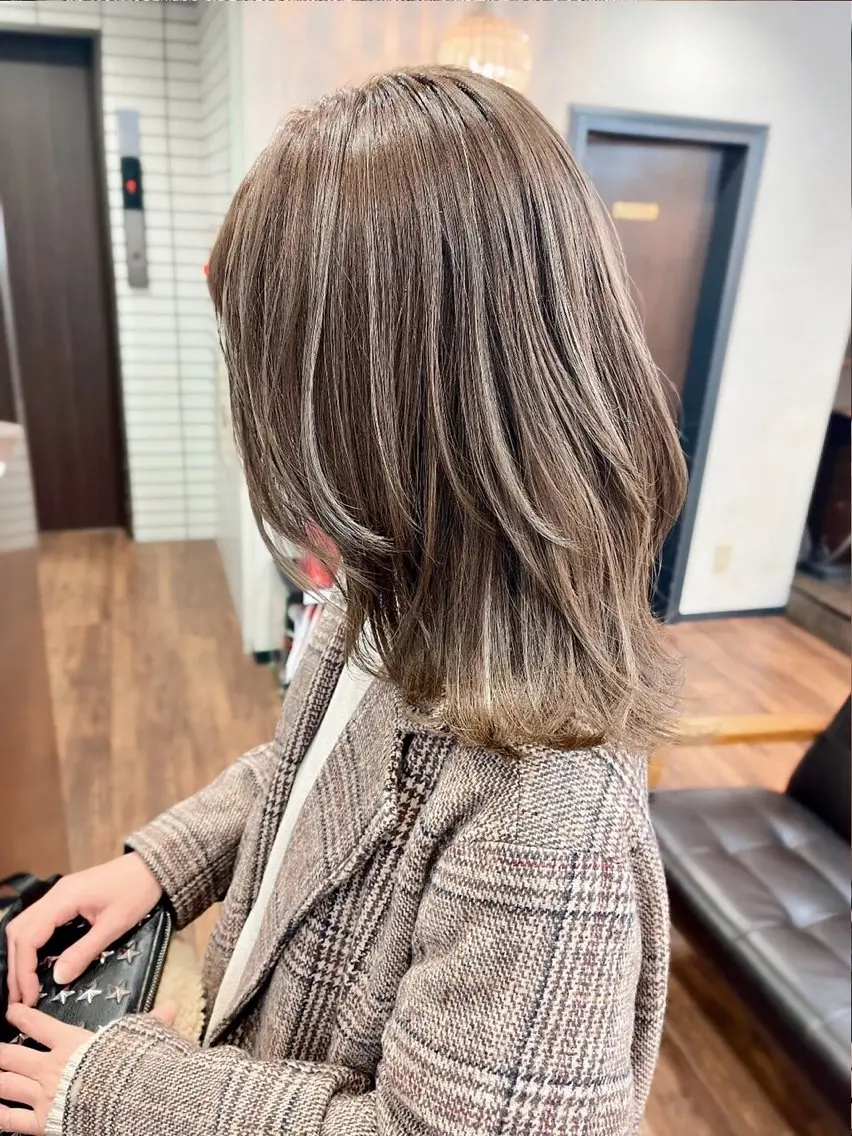 カラー カット ヘアカラー トリートメント 大人可愛いレイヤー 大田のヘアスタイル