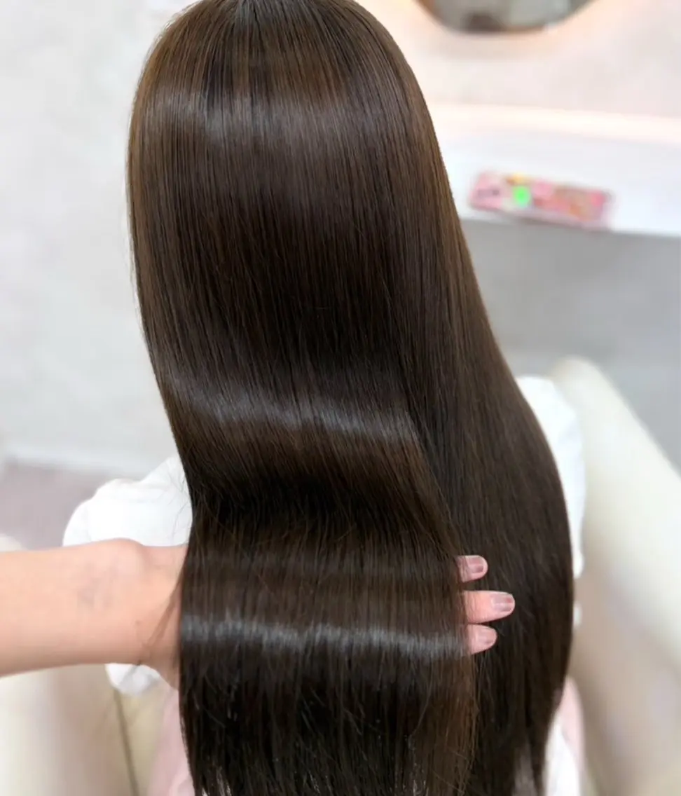 ロング カラー ブラウンカラー ショコラブラウン 透明感カラー ダークブラウン ヘアカラー トリートメント 🍓nonoka🍓 カラーモデル募集中✨のヘアスタイル