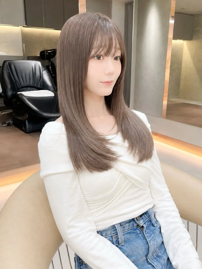 ミディアム 顔まわりレイヤー レイヤーカット カット ヘアカラー トリートメント 失敗しないレイヤー/ 顔まわり☀️しゅうとのヘアスタイル