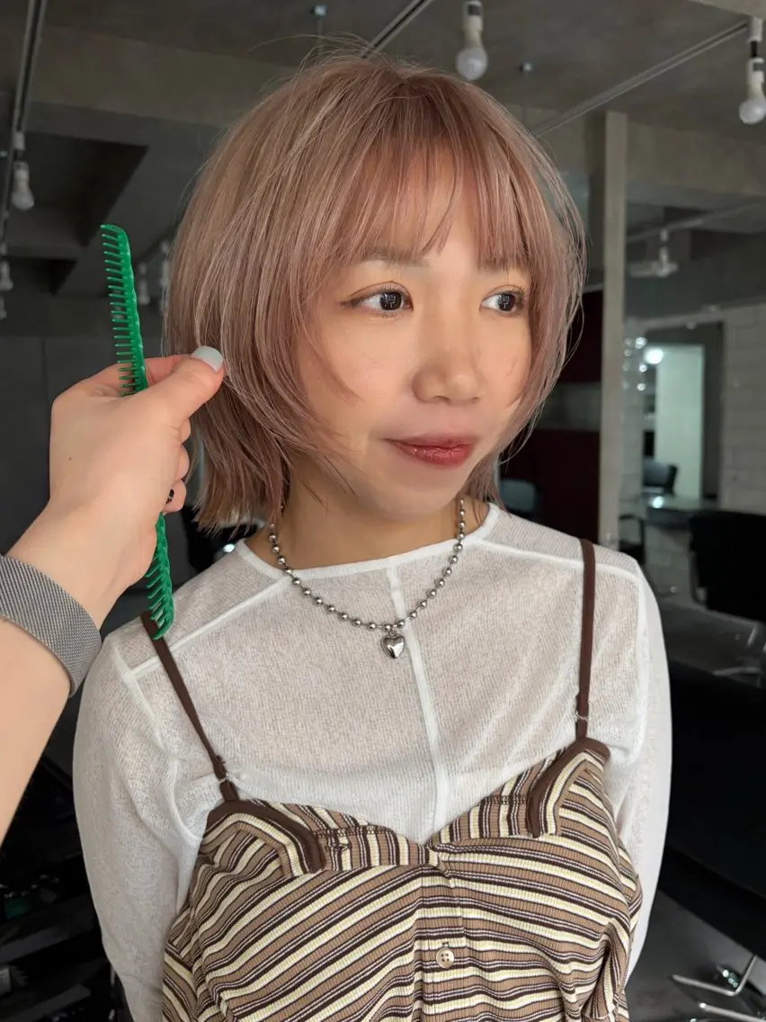ショート カット ヘアカラー 褒められる ハイトーン⭐️カノンのヘアスタイル