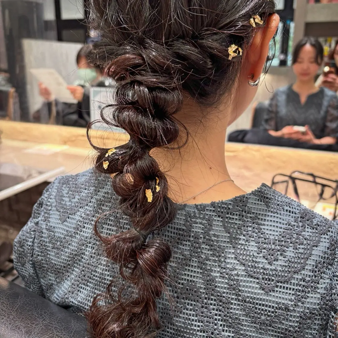 セミロング ヘアセット 荒川 ひなの 新川崎のヘアスタイル