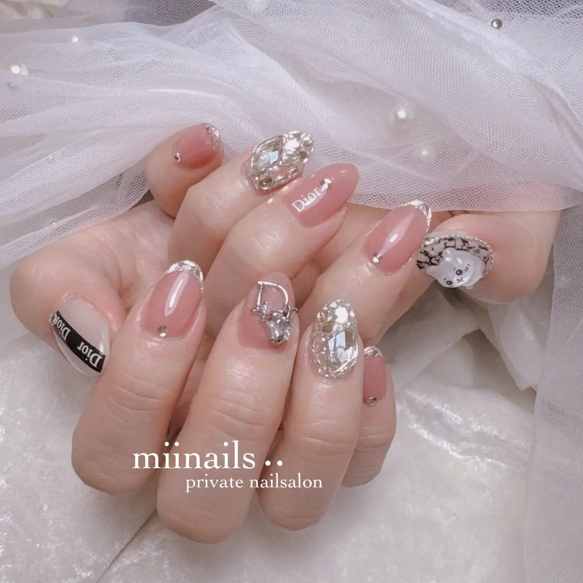 ネイル 韓国ネイル ワンホンネイル ハンドネイル nailsalon miinailsのネイルデザイン