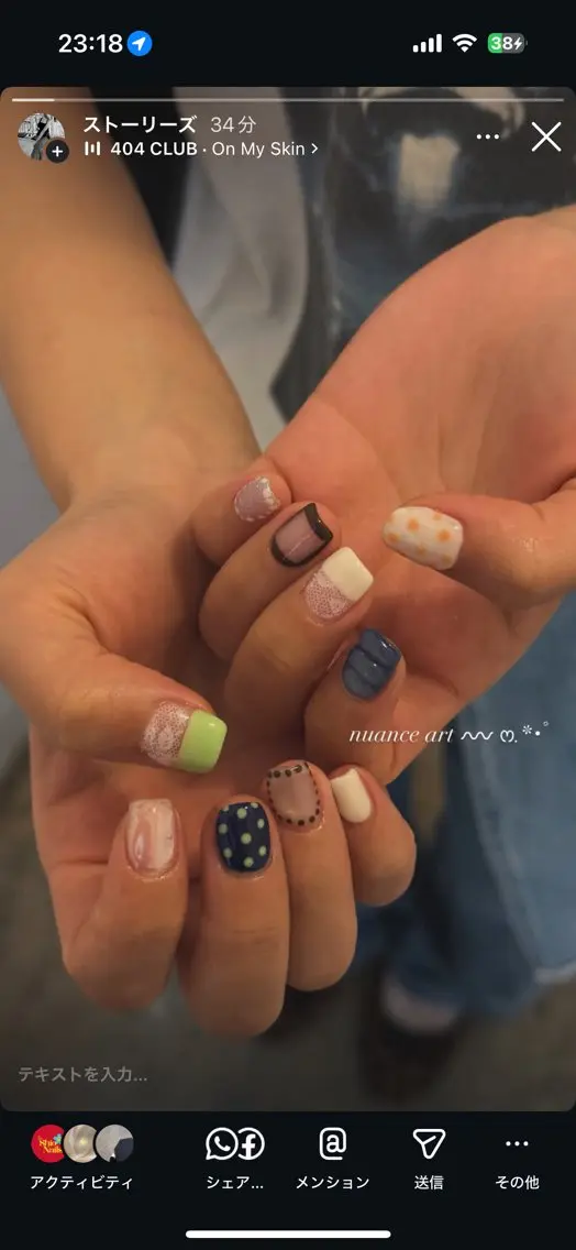 ネイル アートネイル レース ニュアンスネイル 春ネイル ハンドネイル Nes.nail 那覇松山のネイルデザイン