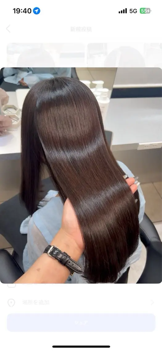 ロング 縮毛矯正 クララ 🐈‍⬛のヘアスタイル