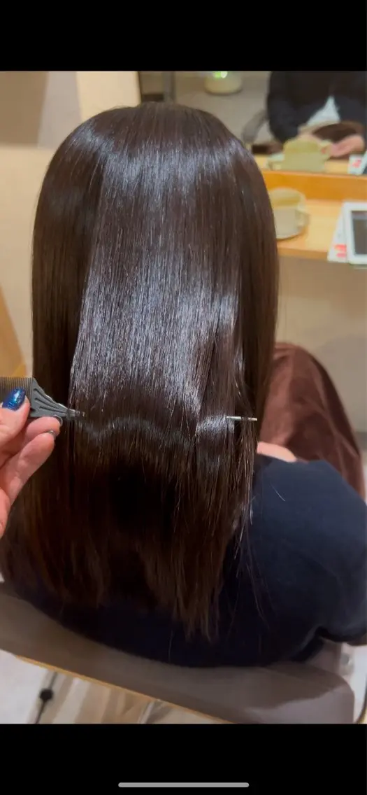セミロング ヘアカラー トリートメント ヘッドスパ 長濱 奏のヘアスタイル