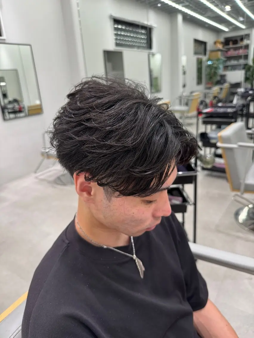 ショート パーマ メンズ カット パーマ Joule 大分メンズのヘアスタイル