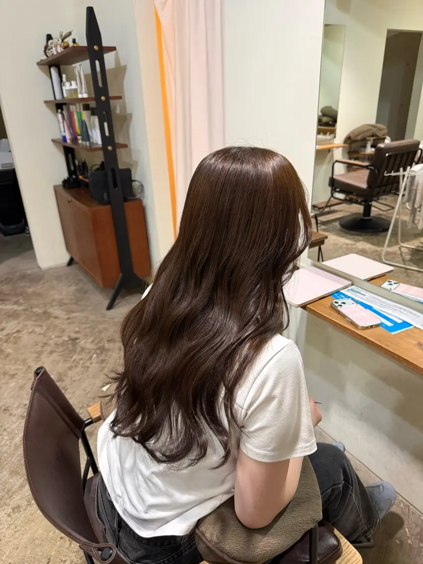 ロング カラー ブラウンカラー ヘアカラー 西脇 琉香のヘアスタイル