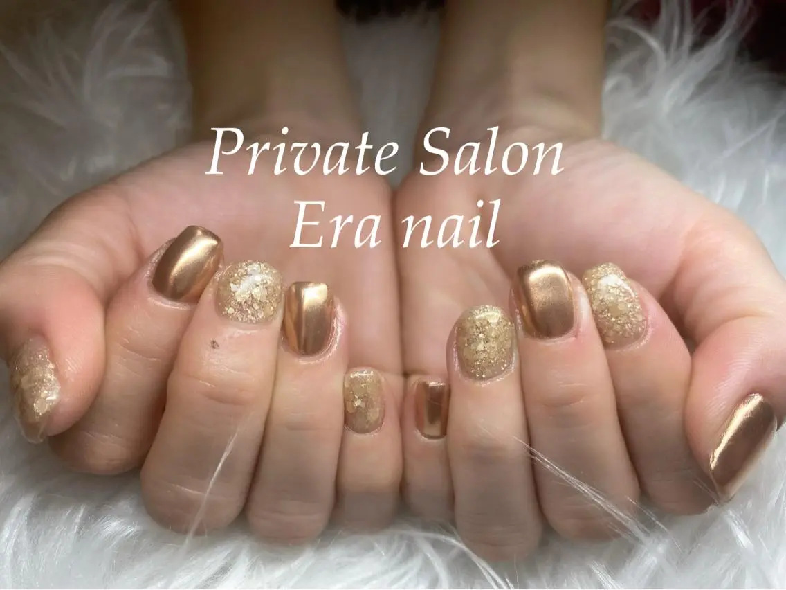 ネイル ミラーネイル ワンカラーネイル ハンドネイル Era nailのネイルデザイン