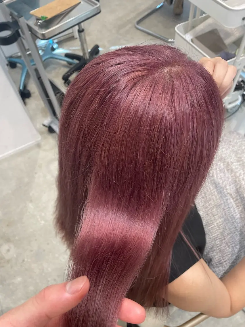 ロング ヘアカラー トリートメント 【🥀履歴修正🥀】 ハイトーン職人/拓真のヘアスタイル