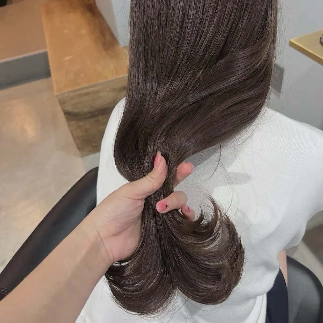 セミロング カラー ベージュカラー ブラウンカラー ブラウンベージュ カット ヘアカラー トリートメント akane/ボブ /ブラウンベージュのヘアスタイル