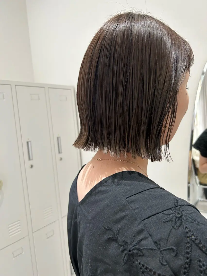 ショート カット 縮毛矯正 ベージュ/ヘアセット 透明感/♡来村 瑚春のヘアスタイル