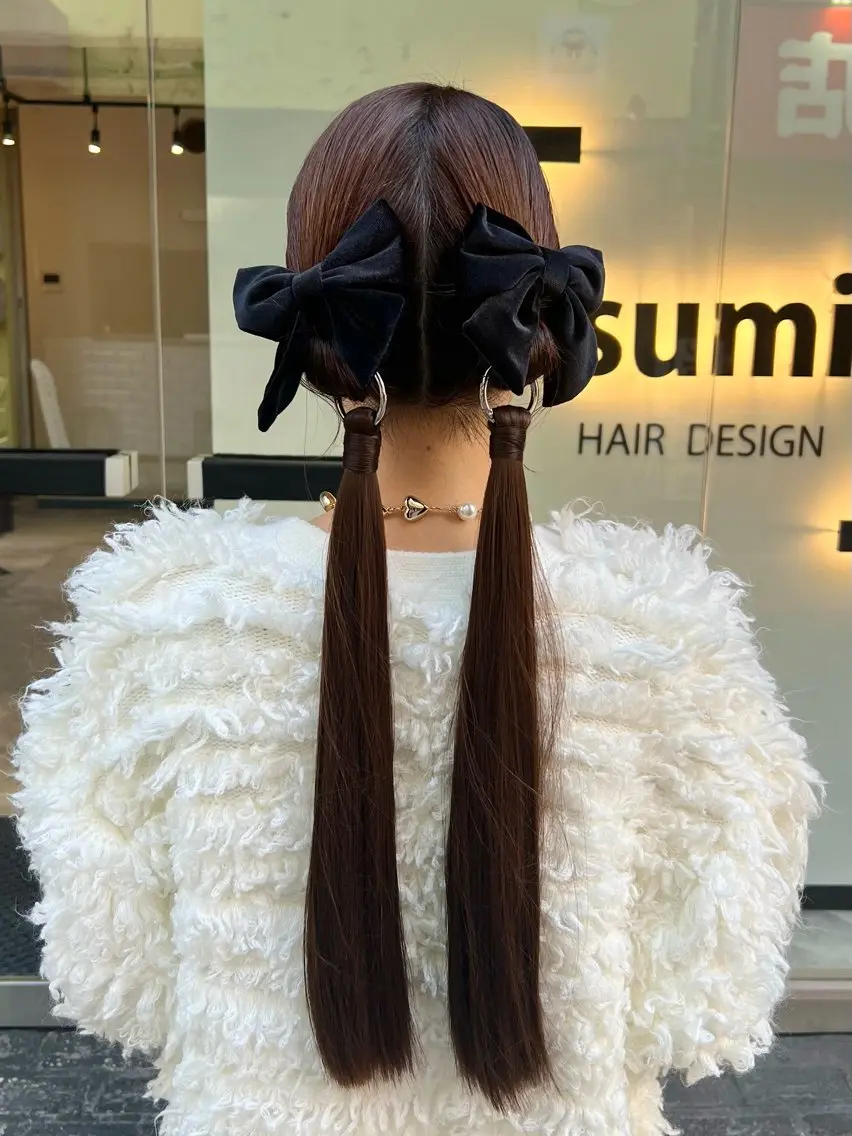 ショート カラー ヘアアレンジ ポニーテール 「sumi」 AMIのヘアスタイル