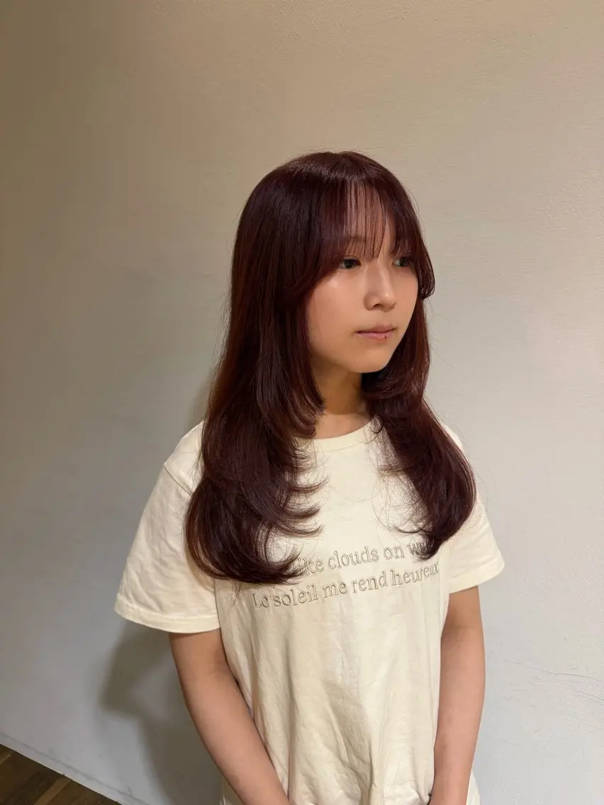ロング カラー カット ヘアカラー トリートメント 塩澤 榛奈のヘアスタイル