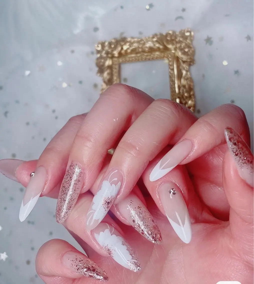 ネイル 長さ出し フットネイル ジェルネイル 韓国ネイル マグネットネイル Kalmia Nailのネイルデザイン