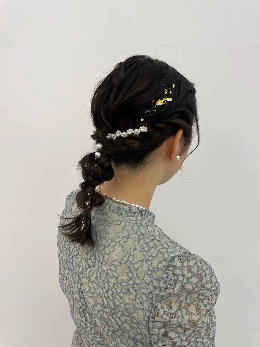 セミロング ヘアアレンジ CARELLY Rukaのマツエク・マツパデザイン