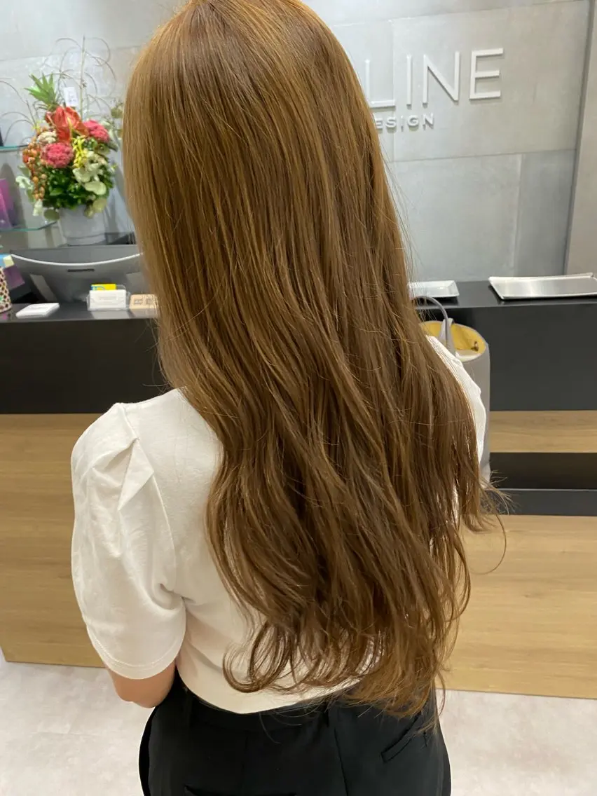 ロング カラー ブリーチ ハイトーンカラー ブリーチなしカラー 中尾 綺のヘアスタイル