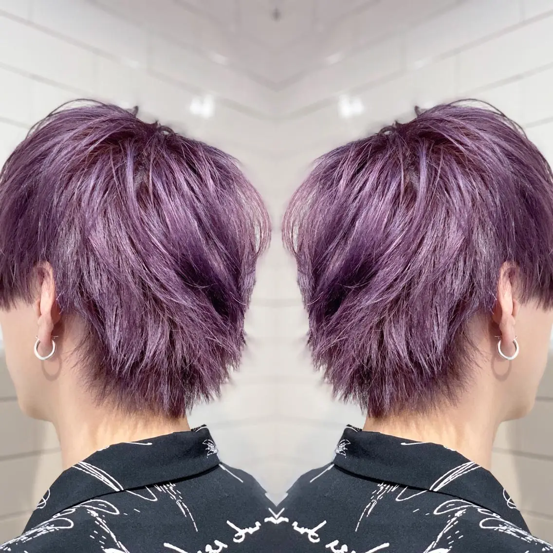 ショート カラー ヘアアレンジ メンズ 髪質改善×ハイトーン 中田啄也のヘアスタイル