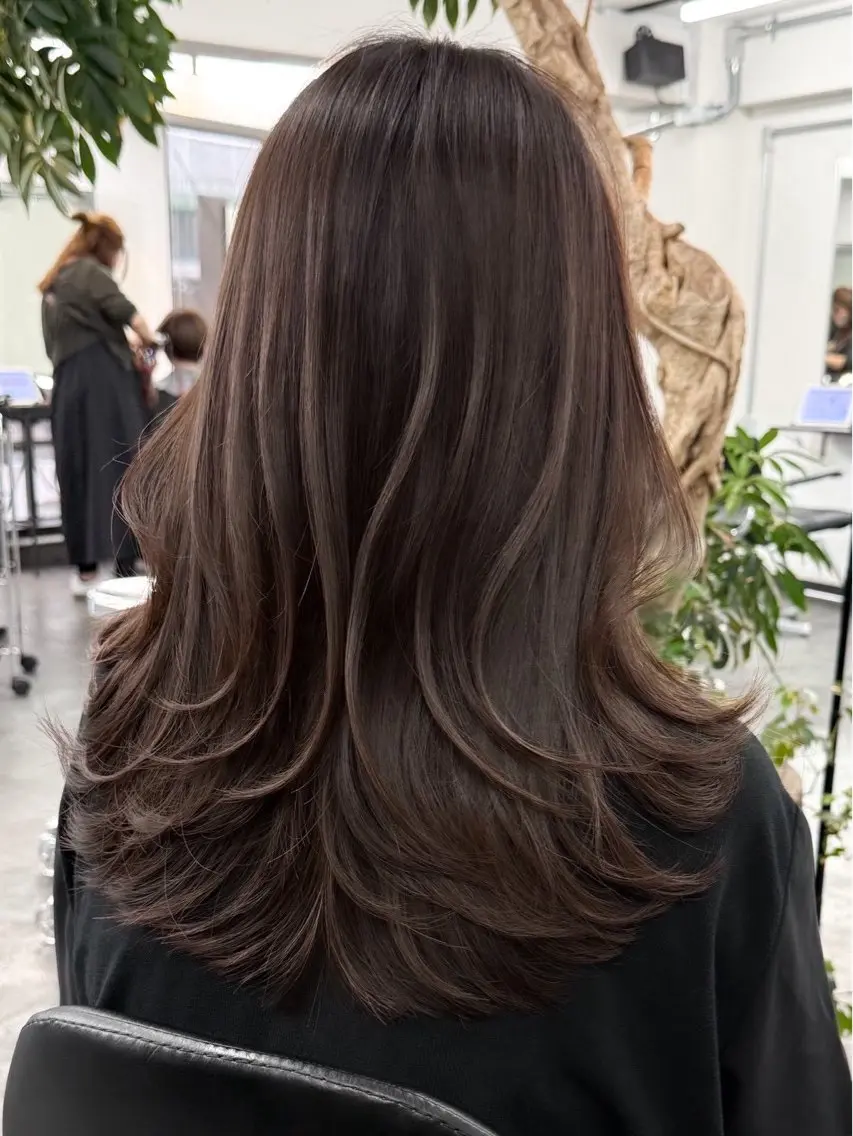 セミロング カラー ヘアアレンジ ヘアカラー 🫧透明感カラー/ Wカラー🫧namiのヘアスタイル