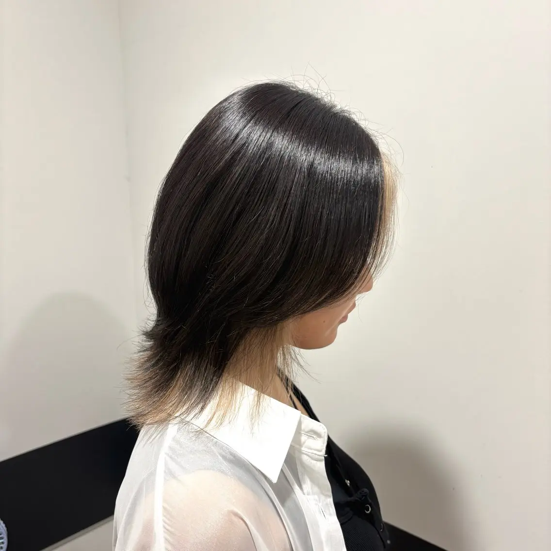 ミディアム ミストバング ヘアカラー ボブ/外国人風カラー 🩵mikiのヘアスタイル