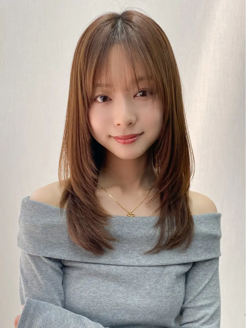 セミロング カラー レイヤーカット カット ヘアカラー トリートメント レイヤー×髪質改善✨ 渋谷/佐藤侑哉のヘアスタイル