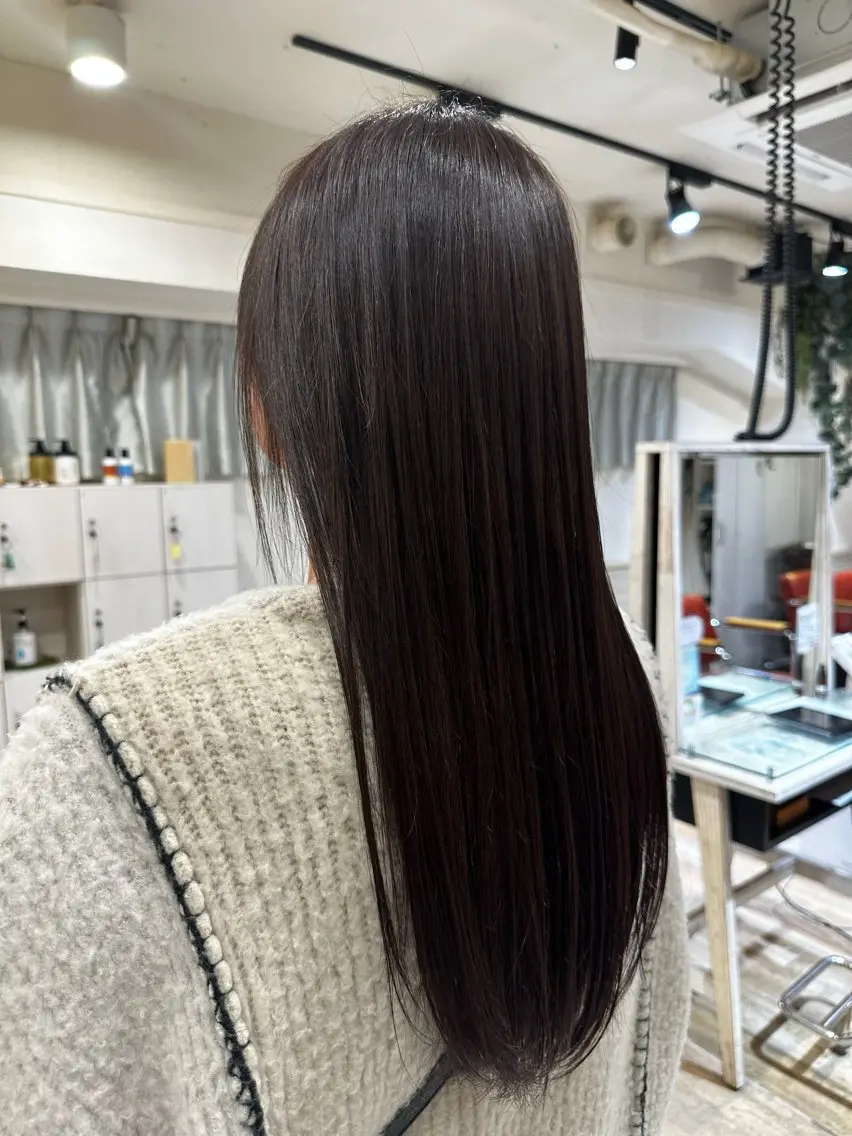 ロング カラー カット ヘアカラー 岡本 葵のヘアスタイル