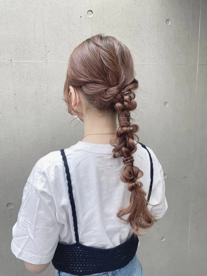 ロング カラー ヘアアレンジ まつ毛パーマ/ ゆうかのマツエク・マツパデザイン