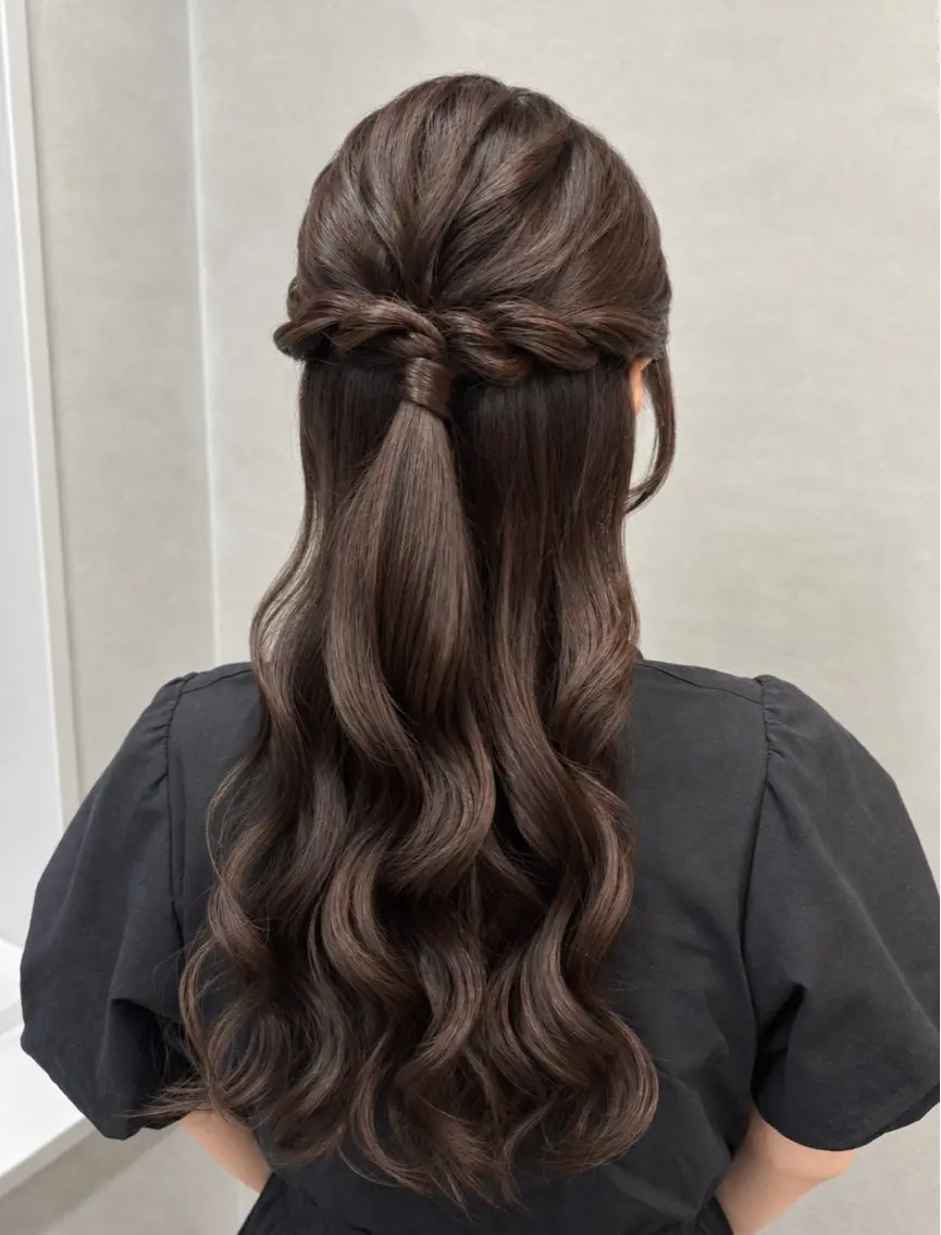 ヘアアレンジ ハーフアップ ヘアセット 透明感カラー💎 アレンジ🩰Rimiのヘアスタイル