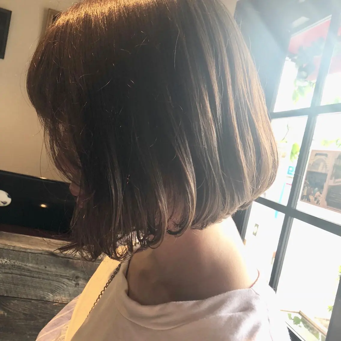 ショート 切りっぱなしボブ ボブ ヘッドスパ 吉川 愛美李のヘアスタイル
