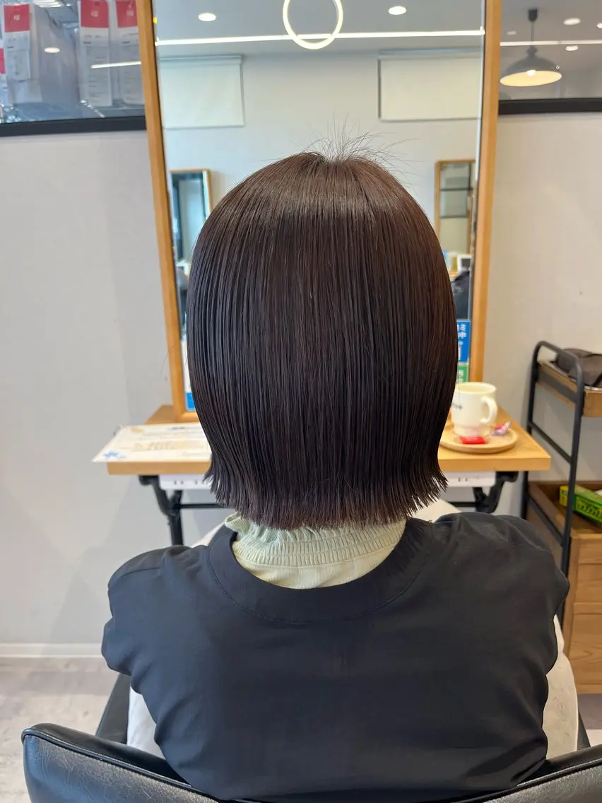 ショート 縮毛矯正 トリートメント 伊津 綾理彩のヘアスタイル