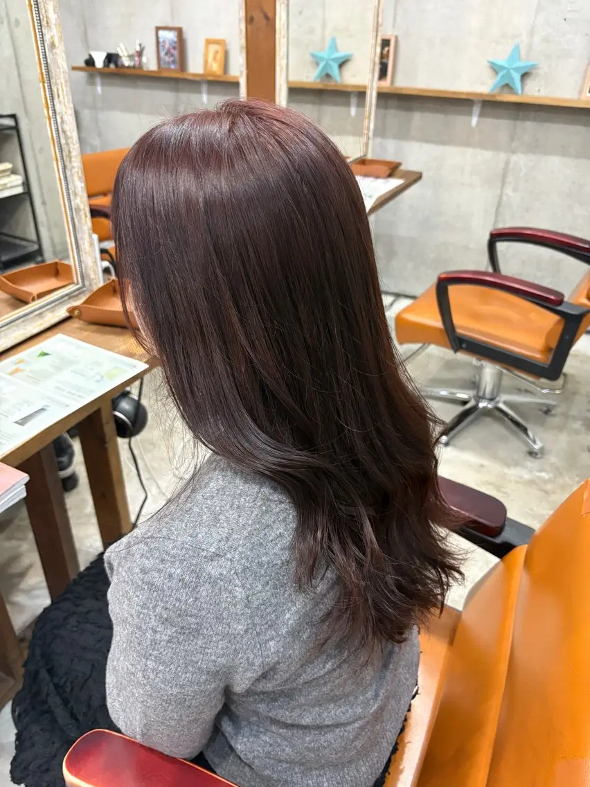 骨格似合わせカット+ブリーチなしWカラー+TOKIOトリートメント💎の写真
