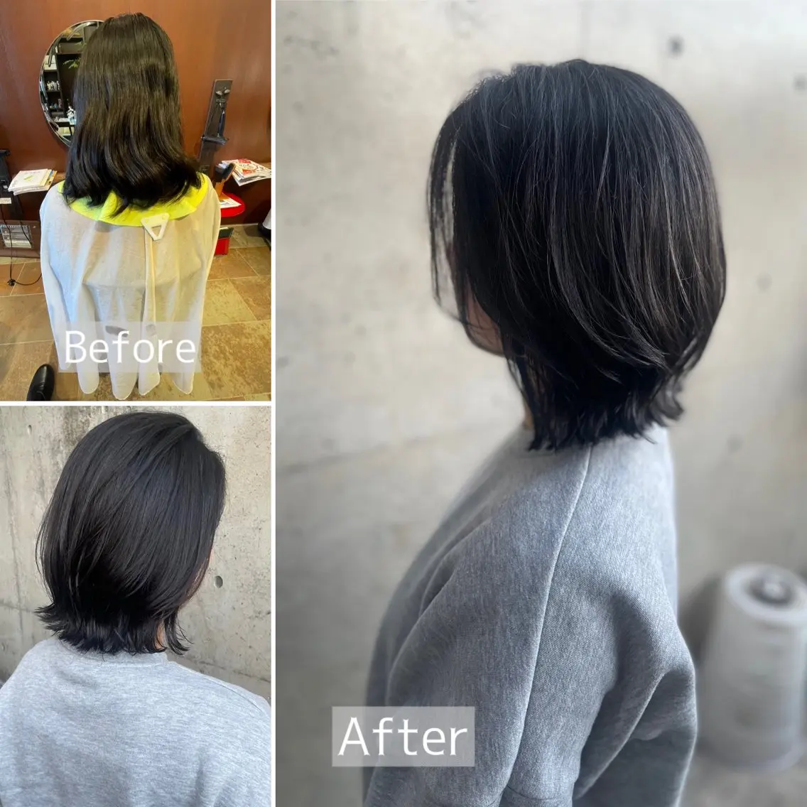 ミディアム カット 日高 香織のヘアスタイル