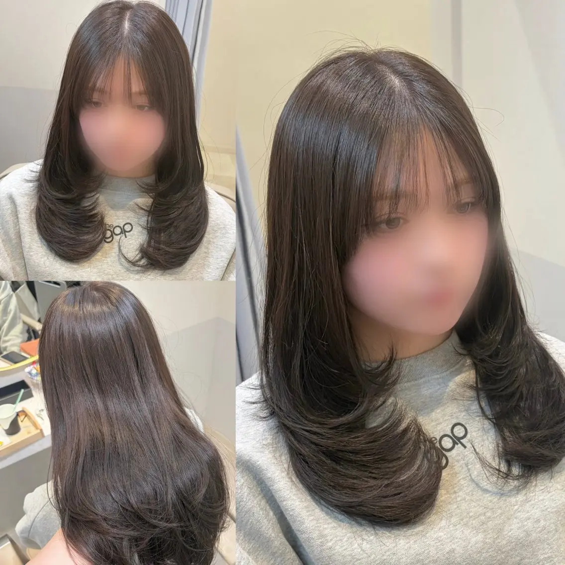 ミディアム ミディアムレイヤー 顔まわりレイヤー レイヤーカット Eleanor枚方店 /梅木雄治のヘアスタイル