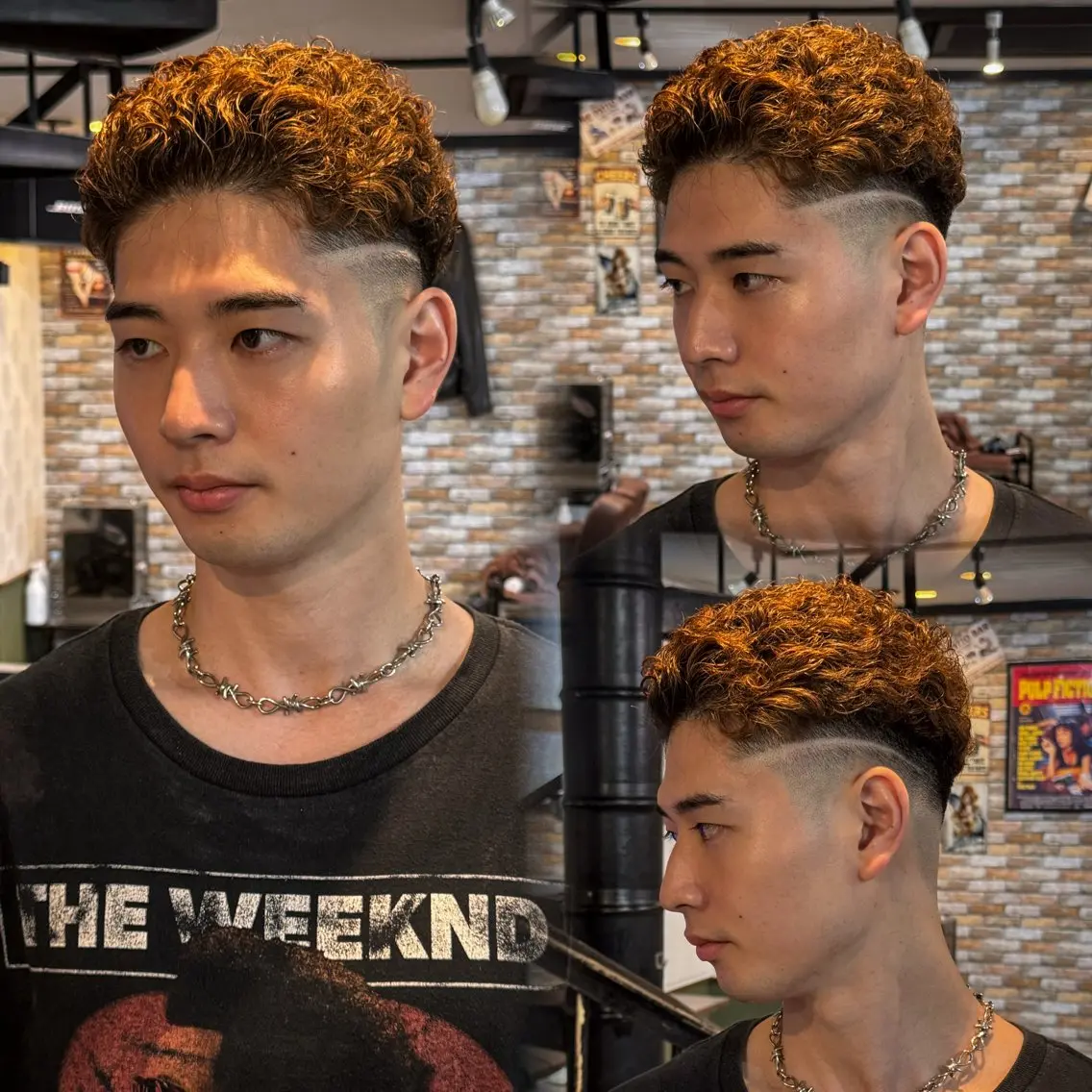 ショート パーマ メンズ フェードカット メンズパーマ スキンフェード カット パーマ メンズカット✂️ メンズパーマ💈三上のヘアスタイル