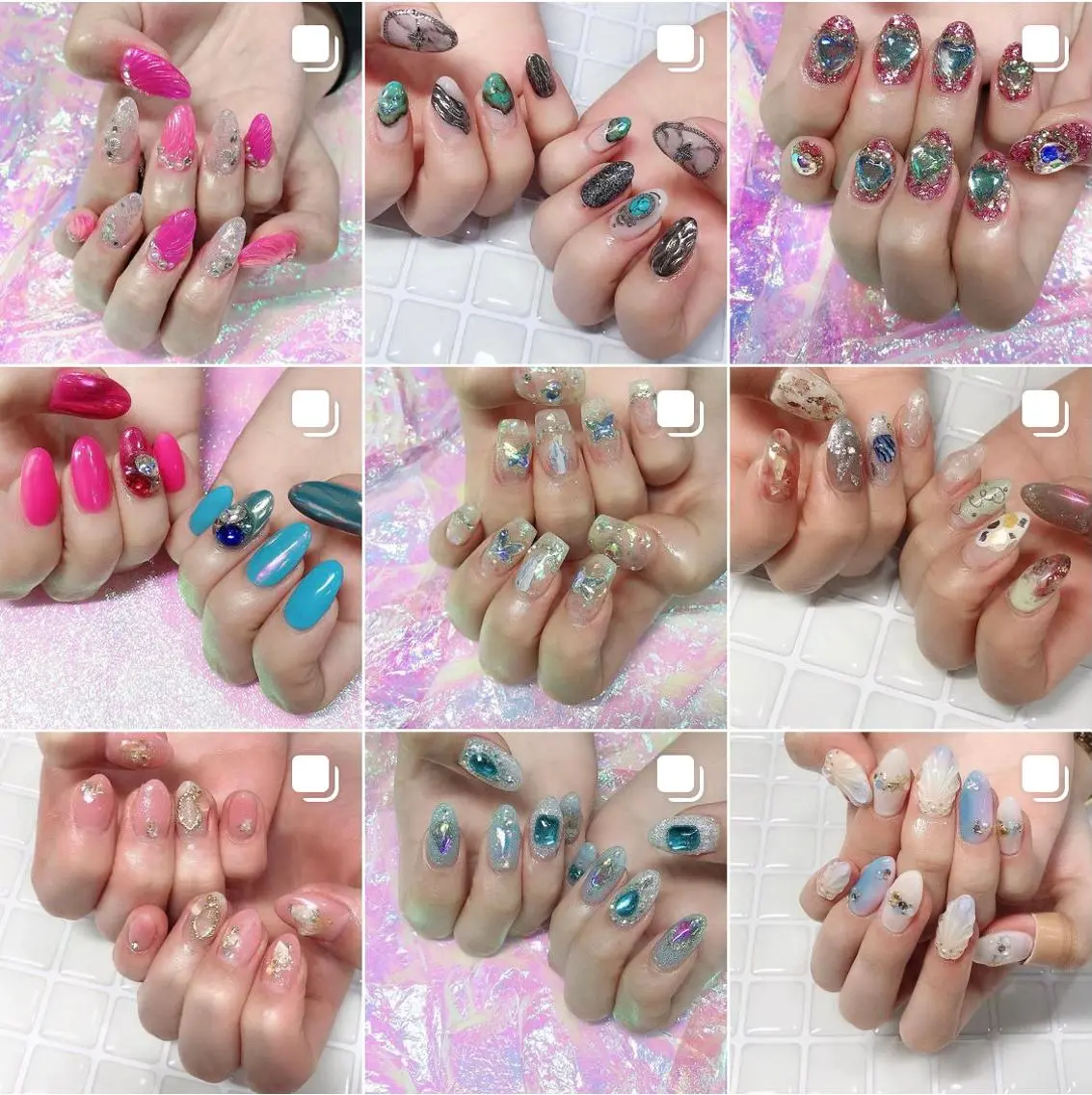 ネイル 渋谷／チップ長さ出し 👑アプレgel-xのネイルデザイン