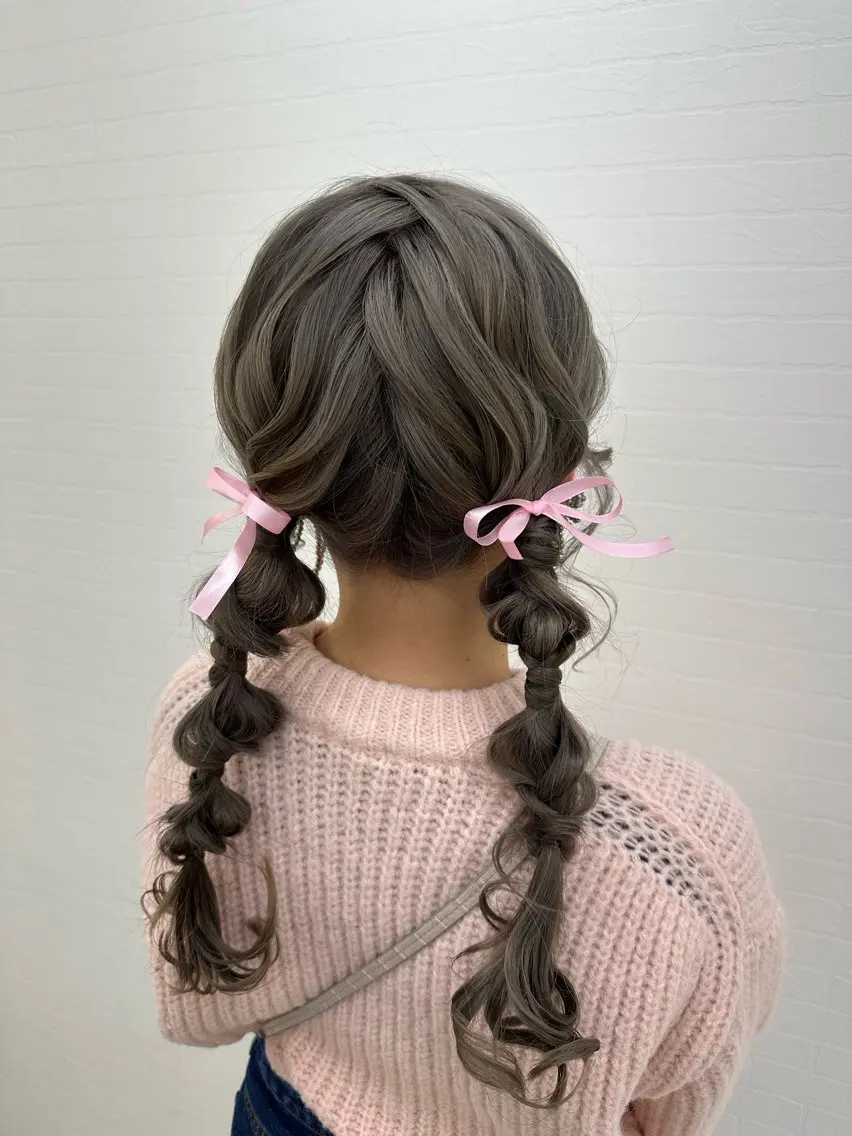 ヘアアレンジ ヘアセット 艶髪/ブリーチなし Wカラー🌺yuiのヘアスタイル