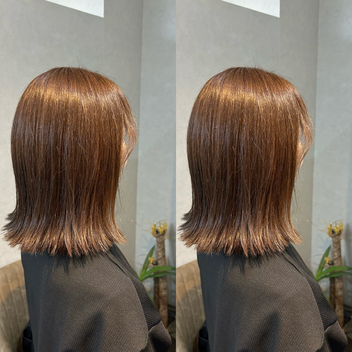 ミディアム カラー ボブ くびれヘア 小顔カット カット ヘアカラー トリートメント モデル様募集中🍒 りおのヘアスタイル