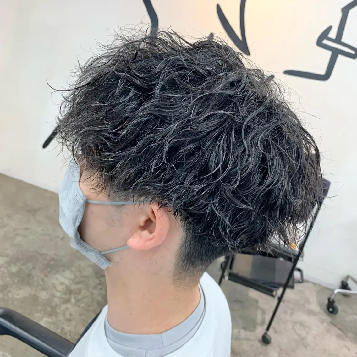 ショート パーマ メンズ マッシュ カット パーマ メンズ特化美容師/ 藤戸 椋のヘアスタイル