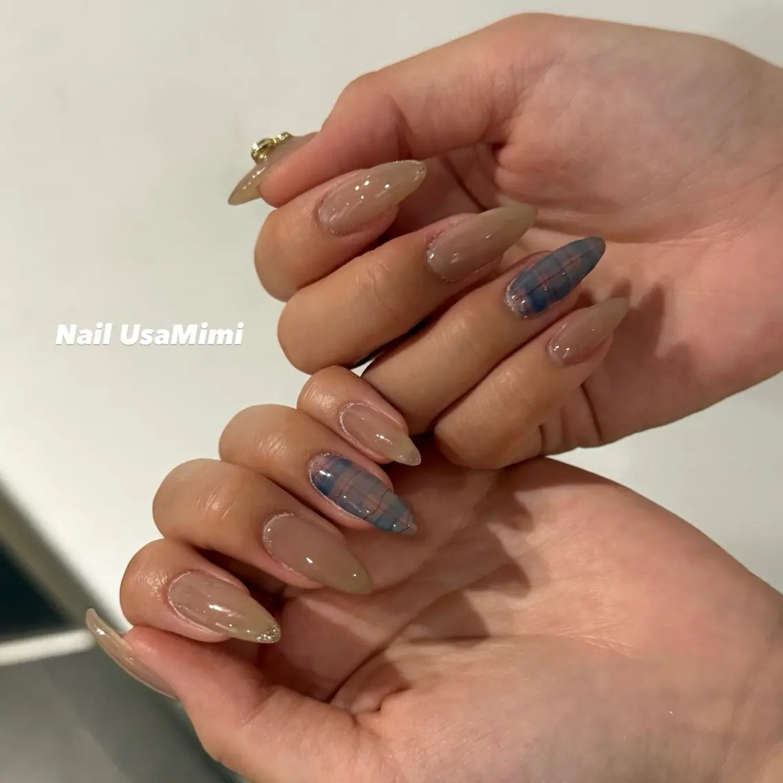 ネイル アートネイル ジェルネイル グラデーション 韓国ネイル ラメ(グリッター) 本町ネイルNail UsaMimiのネイルデザイン