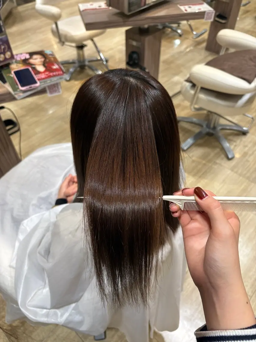 ミディアム 縮毛矯正 鈴木 心花のヘアスタイル